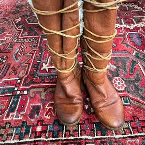 Winter snow Boho style boots, 1970s ski style